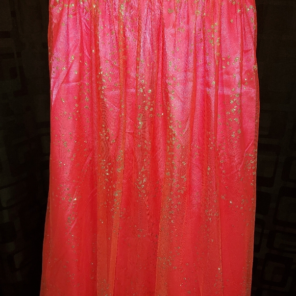 Hailey Logan By Adrianna Papell Peachy Pink Sparkle Dress - Picture 4 of 12